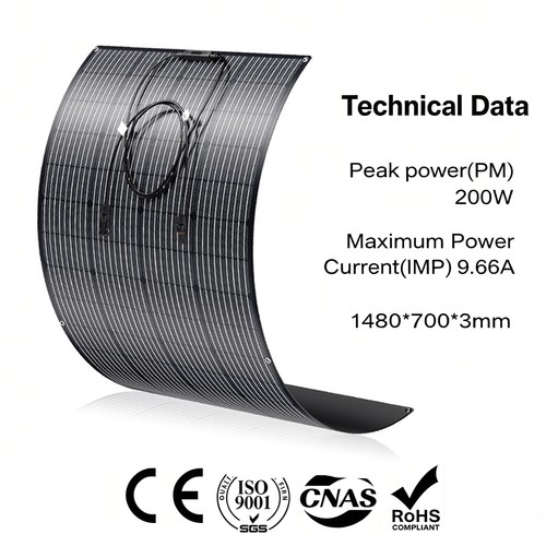 200w flexible solar panel 12v - 200w,