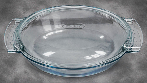 Vintage pyrex clear glass oval - clear,