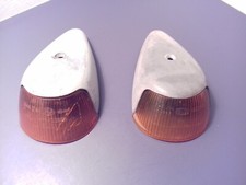 VW Classic Beetle 1965-on Hassia Unpainted Wing Top Indicators + Lens L+R 2x OEM