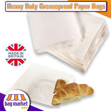White Greaseproof Paper Bags Heavy Duty Scotchban Food Sandwich Takeaway Bakery