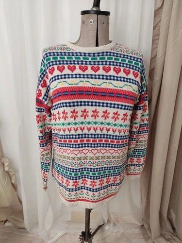 Vintage fair isle heart knit - vintage,