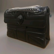 🇬🇧 Kurt Geiger Mini Kensington Leather Black Drench Union Jack Bag £189 🇬🇧