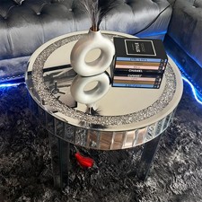 Mirrored End Table Sparkly