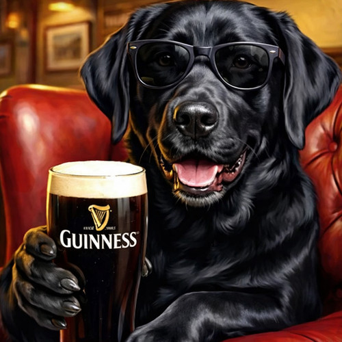 Black labrador birthday card - labrador,