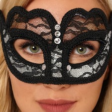 Silver Lace Face Mask