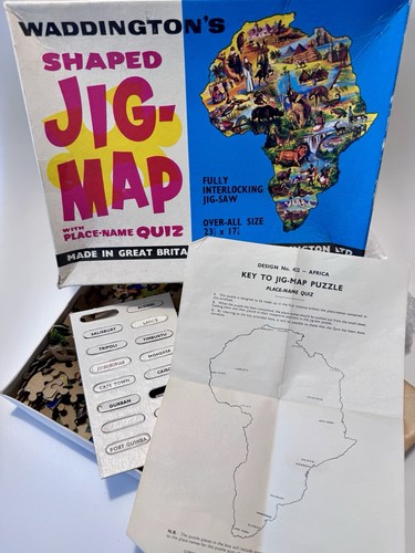 Vintage waddington jig map - waddington's,