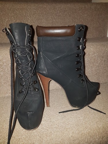 Jennika black high heel boots