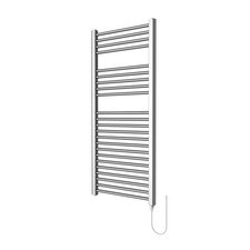 Flomasta Towel Rail Radiator Warmer Electric Chrome Flat  (W)500mm x (H)1100mm