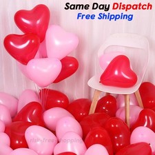 100 LOVE HEART SHAPE BALLOONS