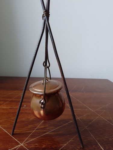 Vintage copper cauldron lid - cauldron,
