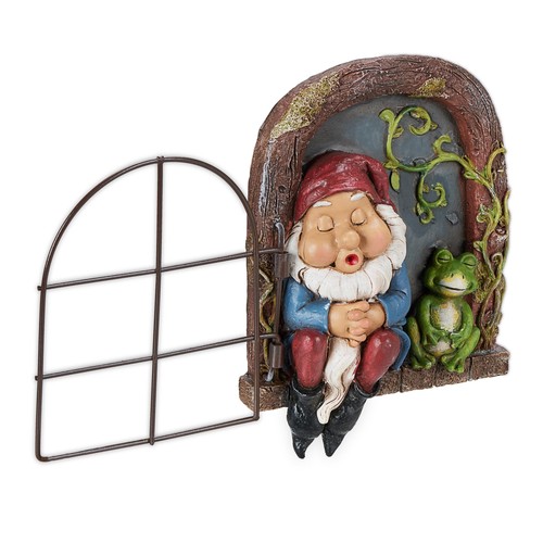 Relaxdays gnome with - relaxdays, window