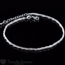 Fashion Ankle Bracelet Women 925 Sterling Silver Anklet Foot Jewelry Chain Beach