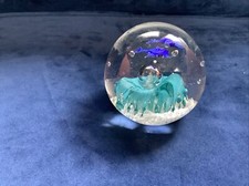 Vtg Hand blown Paperweight