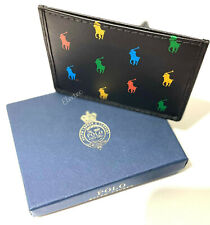 Polo Ralph Lauren Pony Multi Color Leather Card Holder in Black_Best Gift Ever