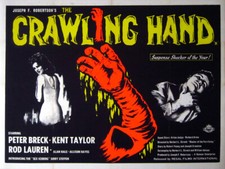 The Crawling Hand 1963 Dvd. Peter Breck. copy of public domain film. disc only