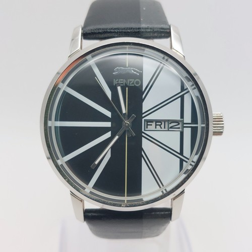 Kenzo day date quartz black - kenzo, day-date