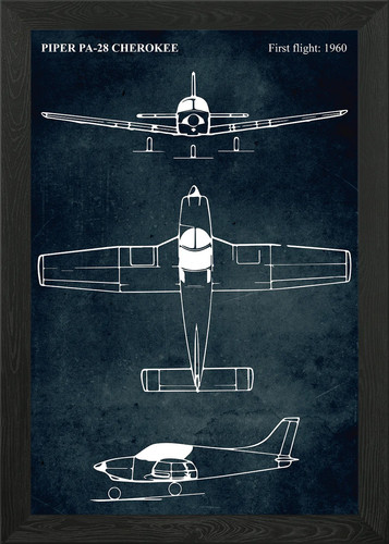 No027 piper pa28 framed - no027, wall