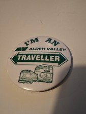 Alder Valley bus Badge.  I'm An Alder Valley Traveller.  Bus Transport Badge