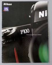 Nikon F100 'Professional Performance Redefined' A4 Brochure Marketing Material