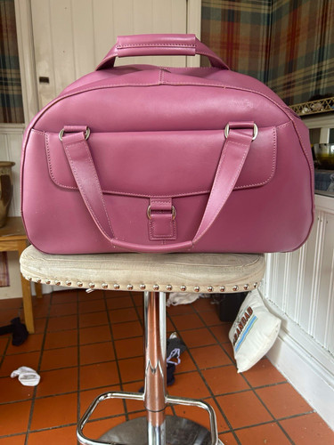 Purple leather holdall - purple,