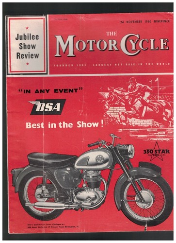 Motor cycle magazine november - motor,