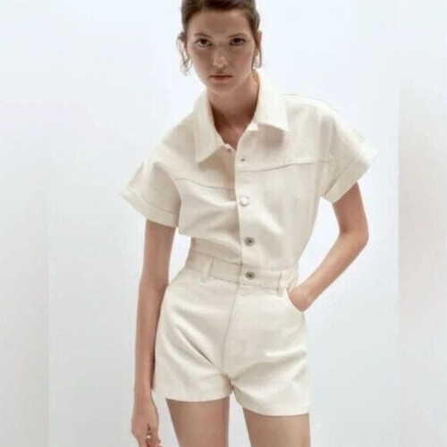Zara beige ecru short - zara,