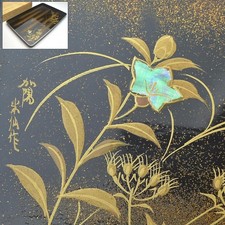 Tray Maki-e Art Flower