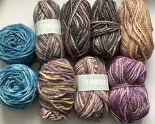 SIRDAR 'Tundra'. Alpaca blend .Job lot .Super chunky . Multicoloured. 900g total