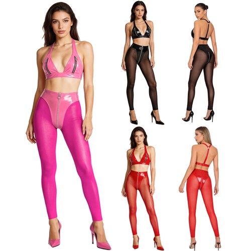 Women latex tights set - latex,