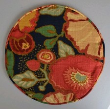 Handmade Round Floral Cushion Cover 12" x 12"