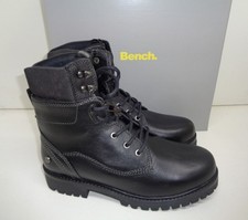 BENCH Mens Black Leather Boots
