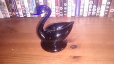 Bristol Blue Glass Swan
