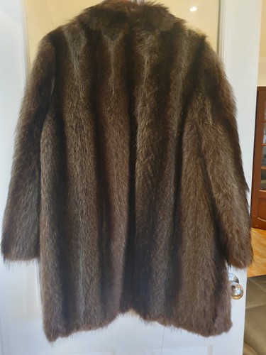 Racoon fur long jacket coat - long, /coat