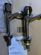 Bristan Club High Neck Knob Handle Basin, Bath & Sink Pillar Taps