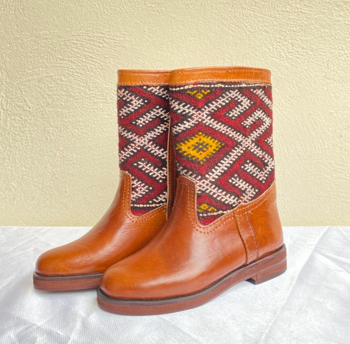Handmade camel cognac leather - handmade,