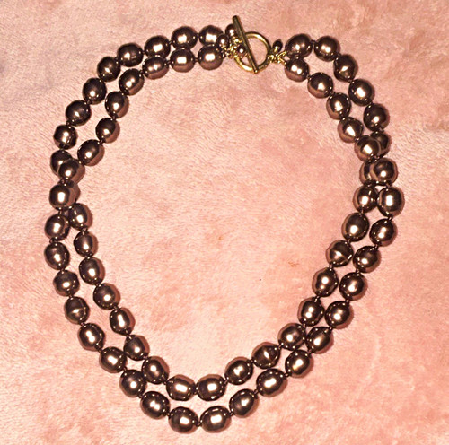 Grey metal beaded - metal,
