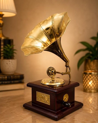 Antique style gramophone - antique,