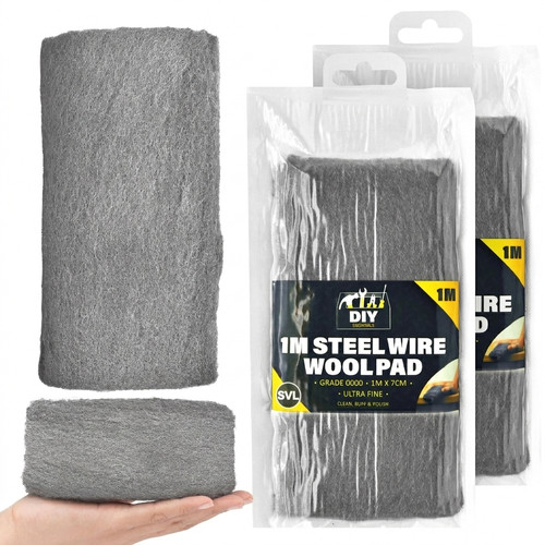20m steel wire wool roll - steel,