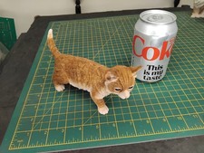 Vintage Ginger Kitten Cat Resin Figurine Ornament Marked PP 1995 QX02N19803