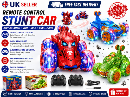 Spiderman stunt car remote - stunt,