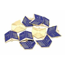 Magic Spell Book Charms - 10 pcs - Gold Plated Enamel Pendants - 25mm x 23mm
