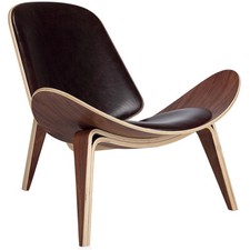 Modern PU Leather Wing Walnut