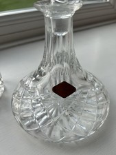 Vintage Royal Brierley Crystal Ship’s Decanter & 6 Glasses