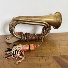 Brass Military Bugle Black Red