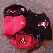 Boys Nike Jordan Bundle Long sleeved top, hoodie, Bag Large 12-13 Years VGC