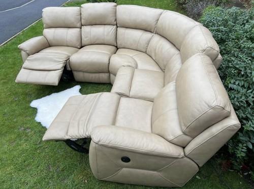 Dfs leather corner - corner, sofa