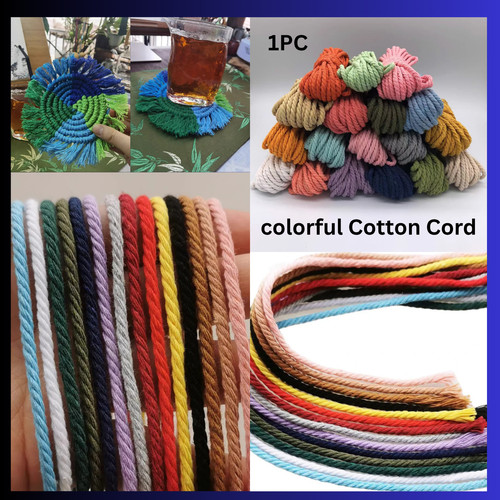 Colours braided 3mm macrame - 29,