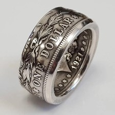 Silver Dollar Coin Ring Size