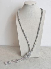 Crystal rhinestone long lariat - long,