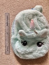 Child’s Soft Mint Green Unicorn Backpack. Very Good Used Condition. Approx. 30cm